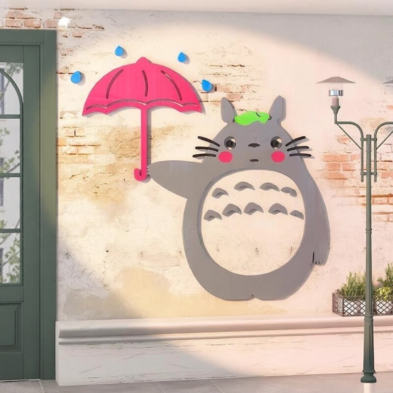 咖啡店可爱3D墙装饰贴画奶茶装饰面壁墙贴墙贴立体装饰壁纸背景墙