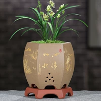 Yixing Zisha Peng Pen Pen Basin Шесть фангнианская орхидея бассейн тонкий залив ручной работы ручной работы ручной работы ручной работы ручной работы ручной работы ручной работы