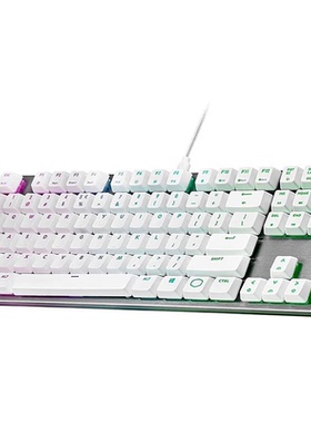 CoolerMaster酷冷至尊SK630有线机械键盘白色红轴USB接口极简主义