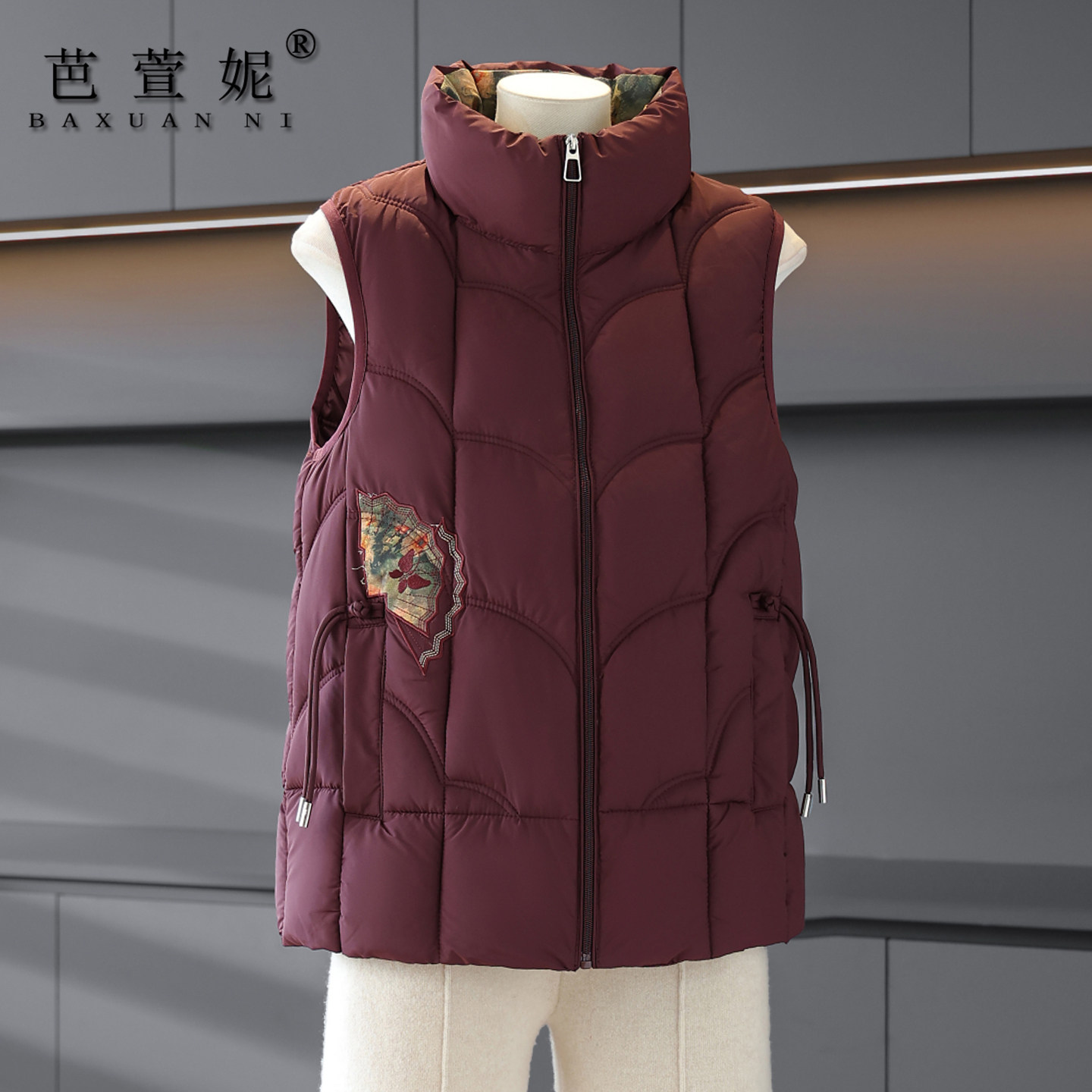 中老年人冬装保暖棉服马甲女奶奶加厚背心老太太马夹妈妈休闲外套