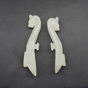 岫玉龙头带钩玉佩玉坠仿古立体雕刻玉石汉服腰佩吊坠挂件拍摄道具