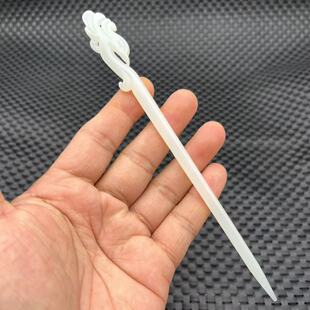 琉璃凤头发簪发钗仿白玉簪子古风汉服影视短剧头饰新国风旗袍发饰