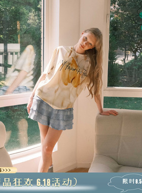 THESEVENTHTAIL设计师品牌趣味香蕉印花工字背心t恤