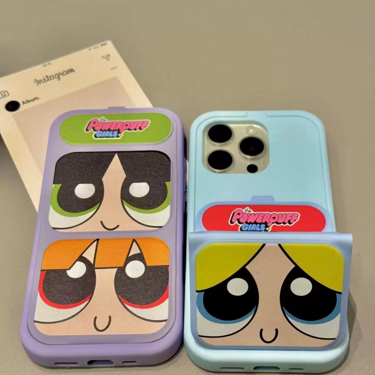 适用于日系ins飞天小女警翻盖磁吸iPhone16promax苹果15pro手机壳14/13