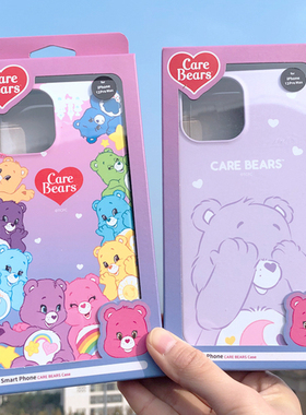 韩国CARE BEARS彩虹熊适用三星S25ultra手机壳可爱卡通双层防摔保护套三星s24防摔套紫色熊创意套可爱公主