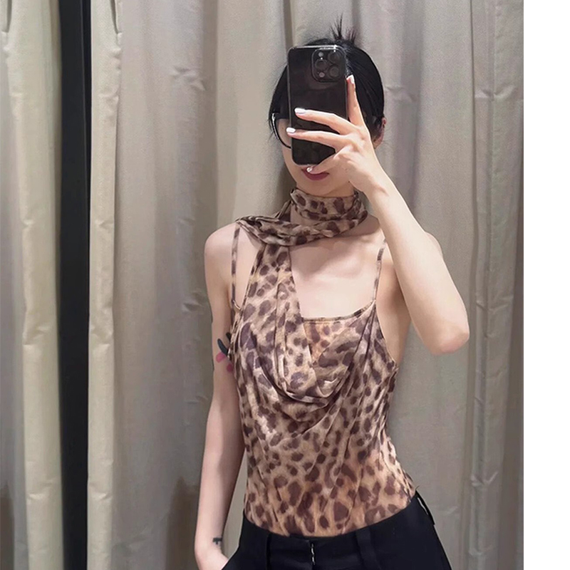 夏季新品女装印花绢领连体衣