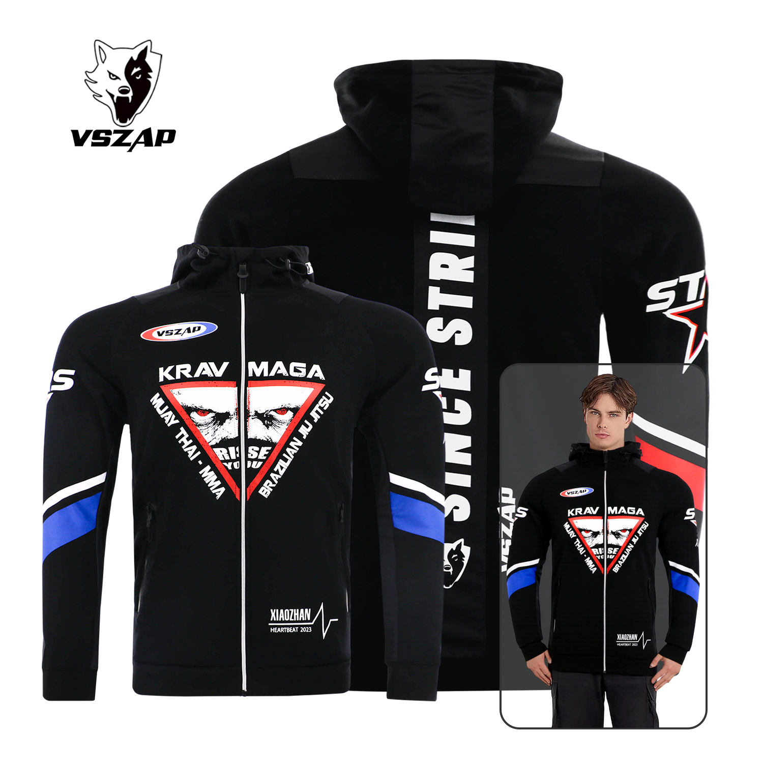 VSZAP搏击万象格斗运动健身专业卫衣速干训练服泰拳击MMA踢拳