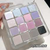 夏日清冷感粉蓝撞色 自然日常显嫩珠光哑光春夏多巴胺眼影 眼影盘