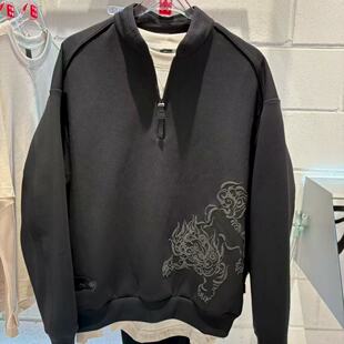 中国李宁×成龙功夫男女同款运动宽松休闲套头卫衣AWDVA93