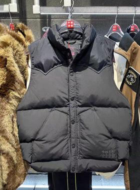 中国李宁×Aries联名男女同款宽松休闲90％鸭绒羽绒马甲AMRV097