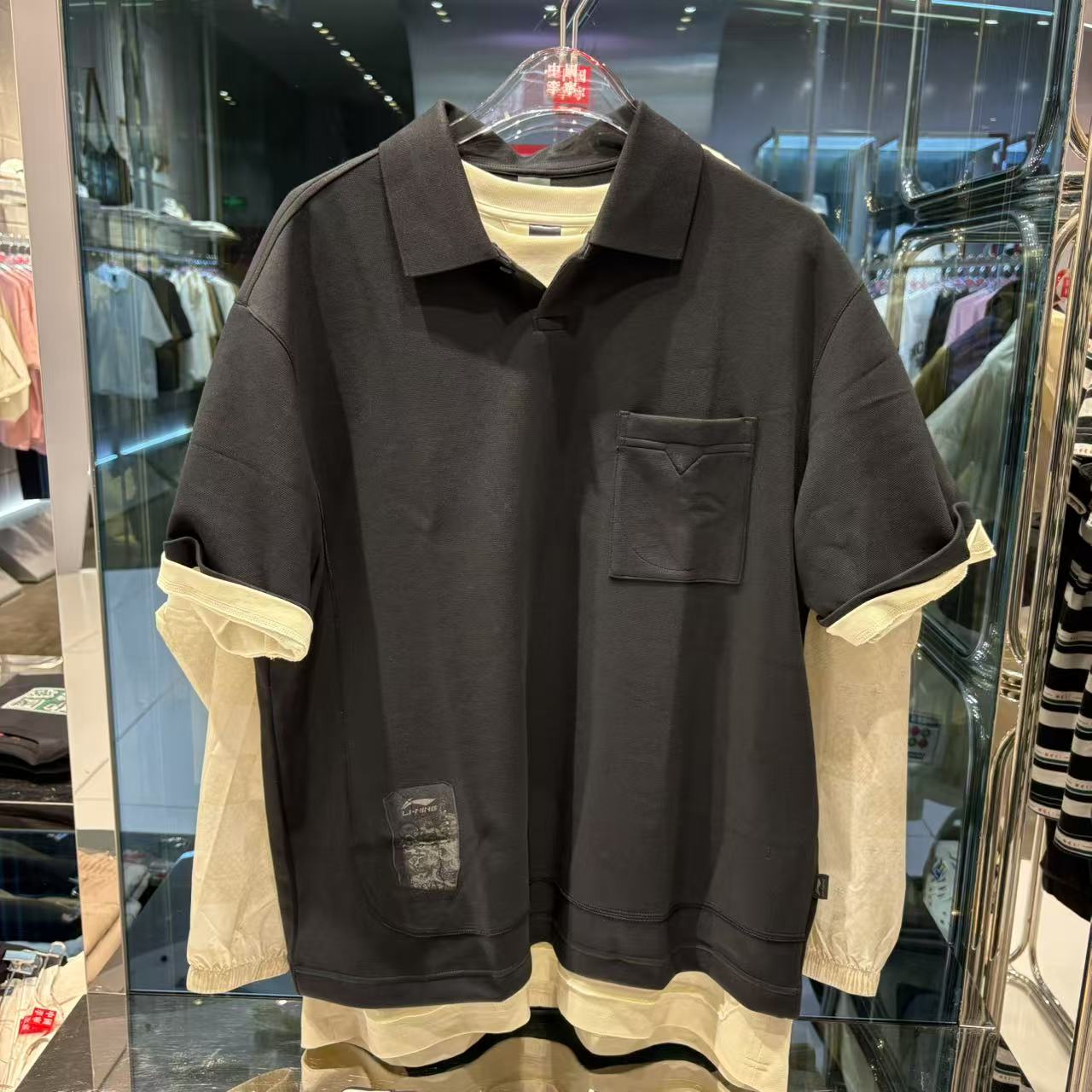 李宁×成龙功夫休闲短袖POLO衫