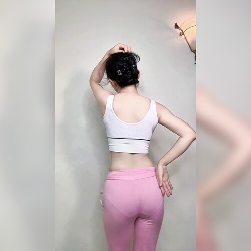 体美缘黑色低腰紧身瑜伽裤显身材