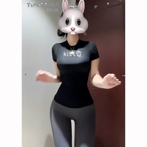 体美缘莱卡高弹抽褶瑜伽短裤女