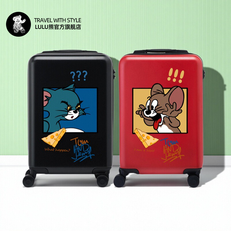 lulu熊男女网红网红情侣拉杆箱