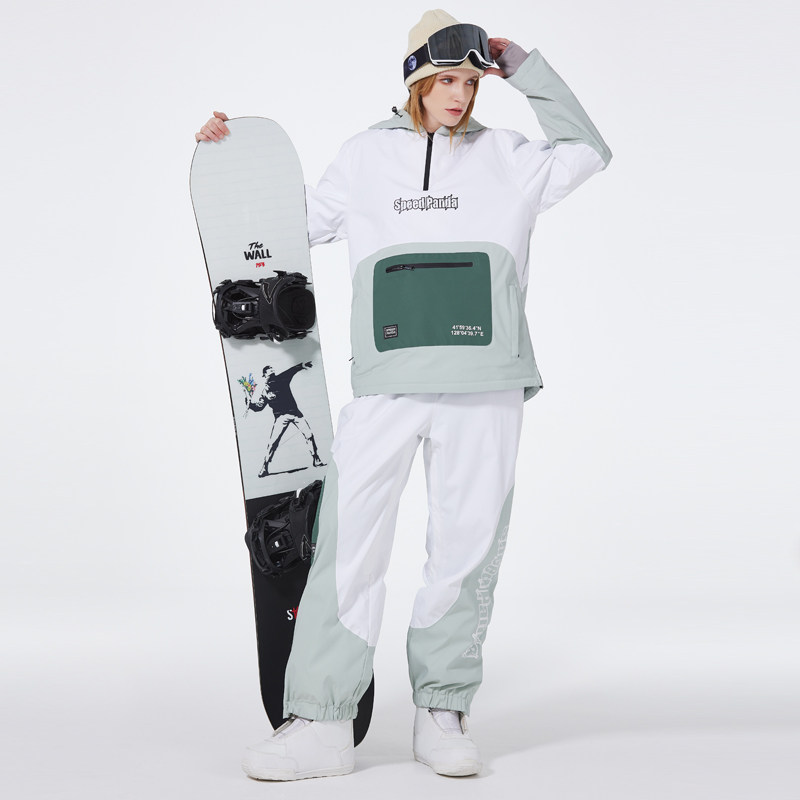 冬季滑雪服男女款单板帽衫套装防风防水保暖加棉加厚双板滑雪衣裤
