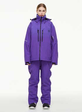 ARCTIC QUEEN 3L单双板滑雪服套装女防风防水透湿全压胶滑雪裤男