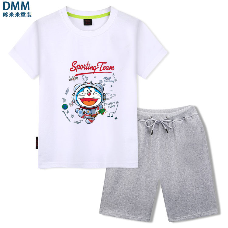男童夏装套装夏季中大童短袖潮牌女男孩运动短裤薄款儿童t恤 童装