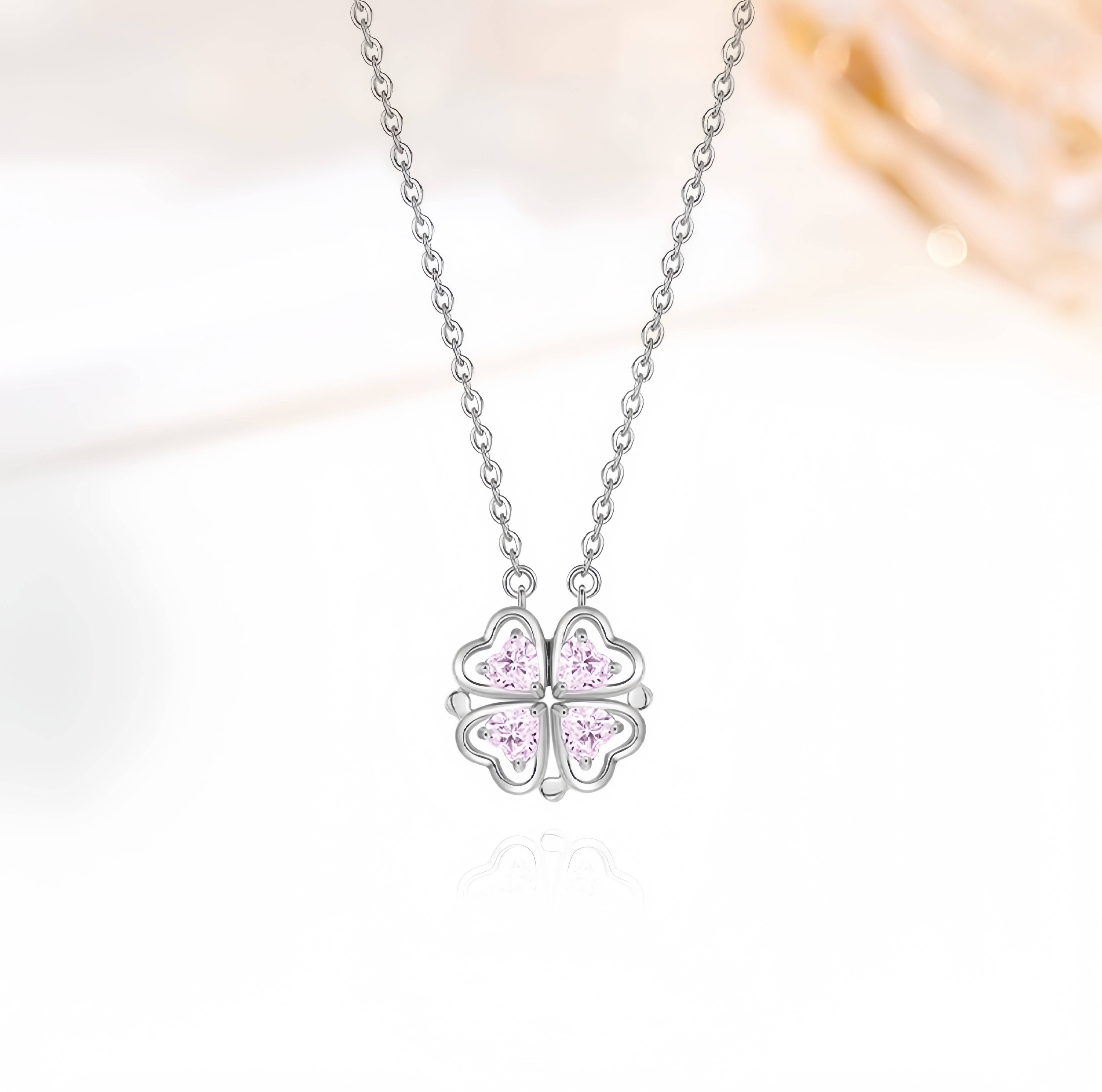 四叶草S999纯银锁骨项链轻奢小众2026新款高级感情人节礼物送女友