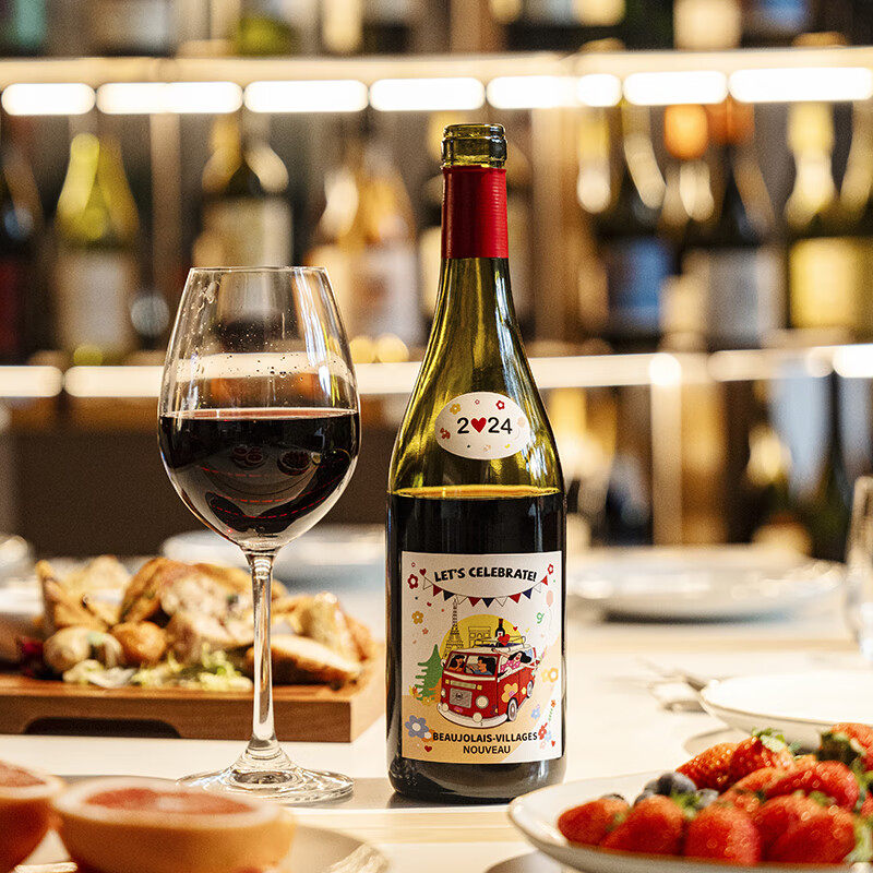 法国博若莱新酒节新贝拉颂酒乔治杜博夫村庄级佳美干红葡萄酒