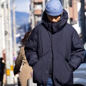 日单强货9万9 2025冬男连帽外套日系宽松户外防水中长加厚羽绒服