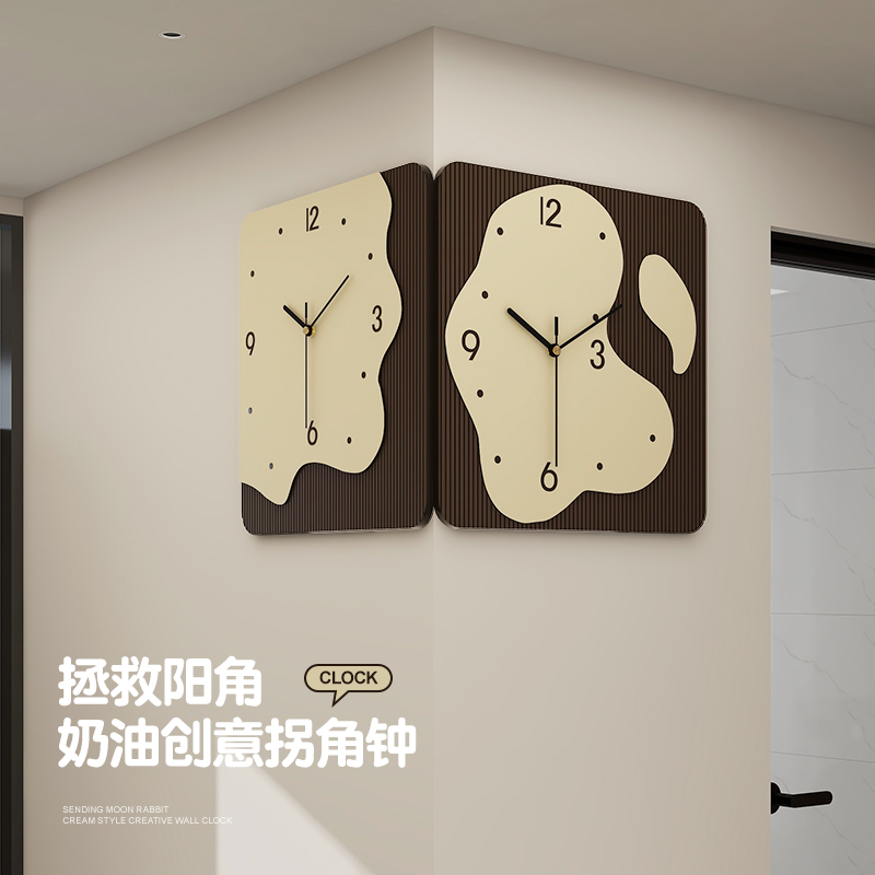 木质带摆件客厅简约挂钟