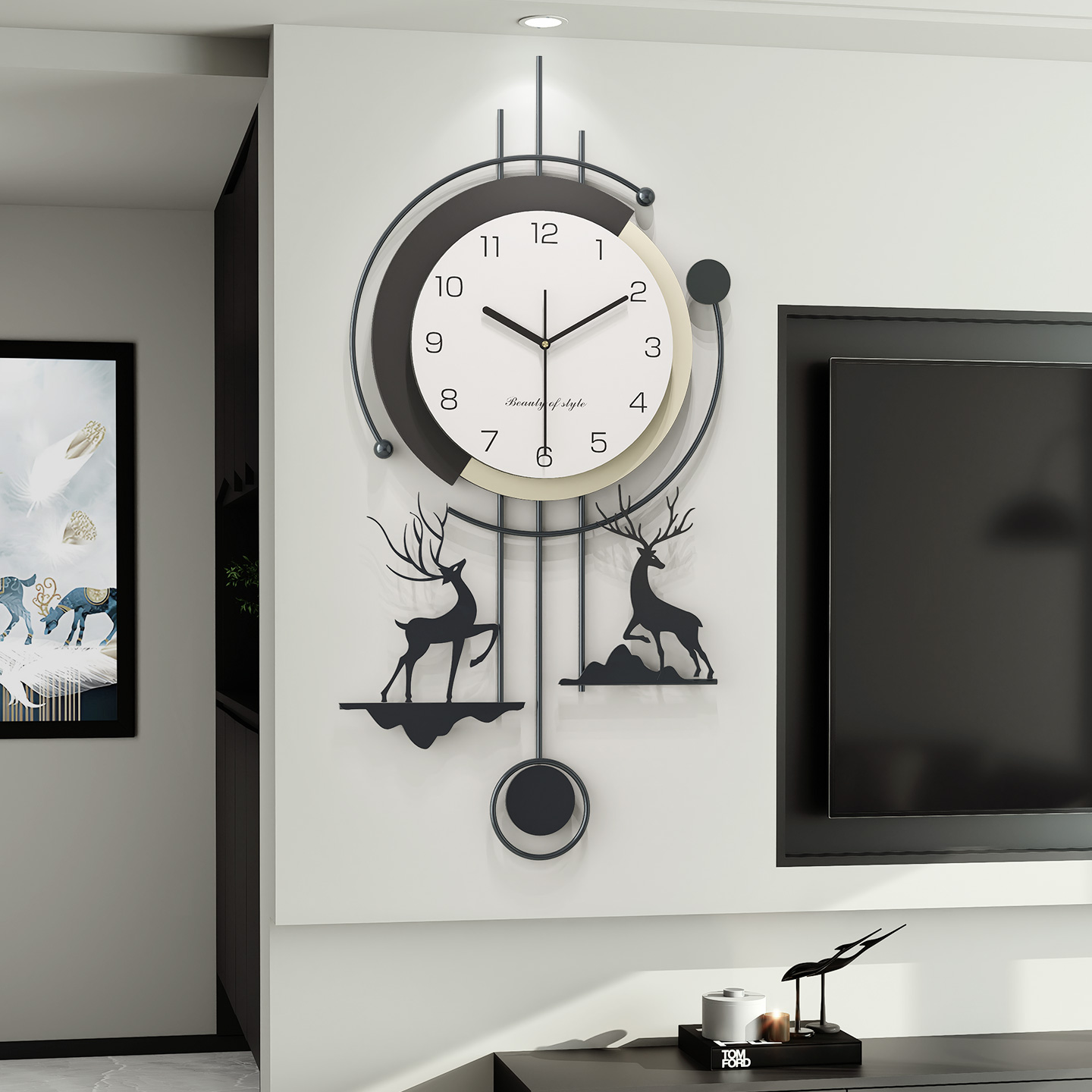 现代简约创意网红高档挂钟