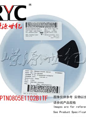 PTN0805E1102BITF VISHAY 原装 0805薄膜电阻器SMD 11kOhms 0.1%