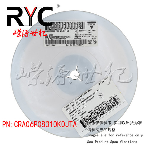 CRA06P08310K0JTA VISHAY原装 电阻器网络与阵列8Term 10Kohms 5%