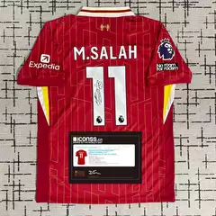 2425 Liverpool Home Number 11 Salah Signed Jersey Player Version Autographed Collectible Top Football Uniform