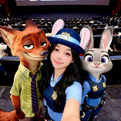 朱迪兔子警官cos卡通耳朵帽子女可爱圆顶礼帽疯狂动物城贝雷帽潮