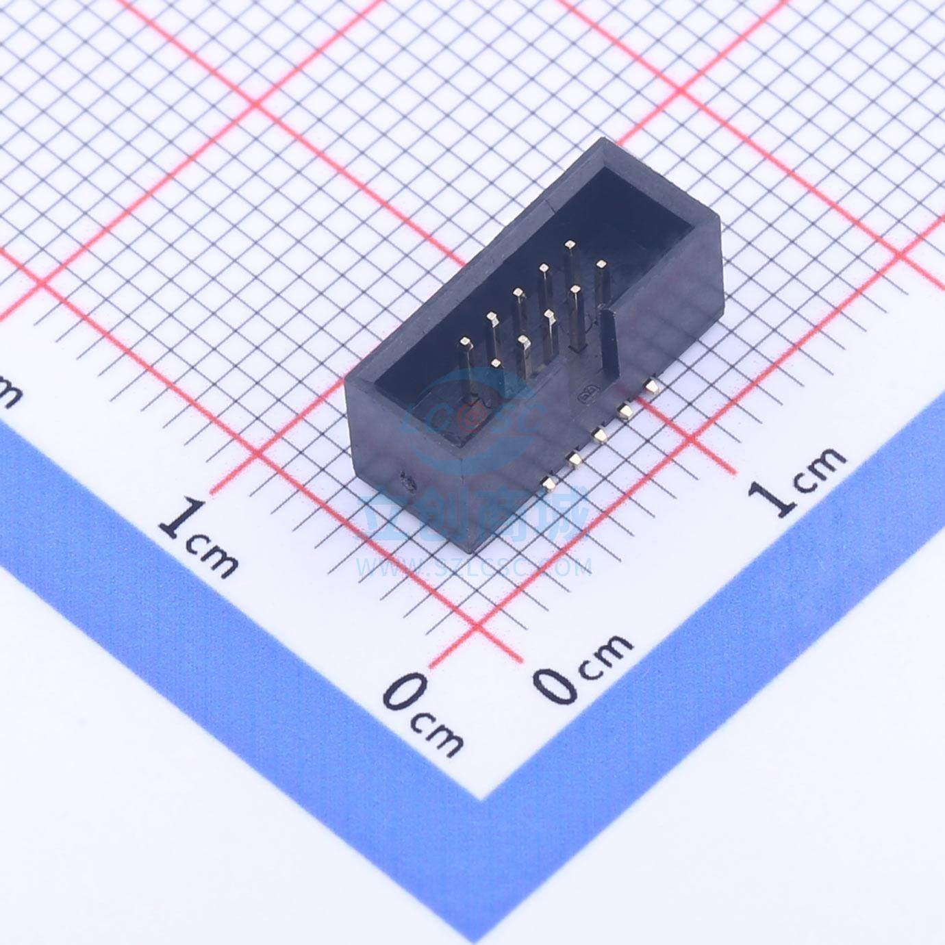 IDC连接器(牛角/简牛) X1270WVS-2x05A-6TV01 SMD,P=1.27mm XKB C
