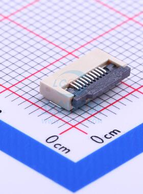 FFC/FPC连接器 FPC0.5MM10P翻盖式下接触 SMD,P=0.5mm BOOMELE(博