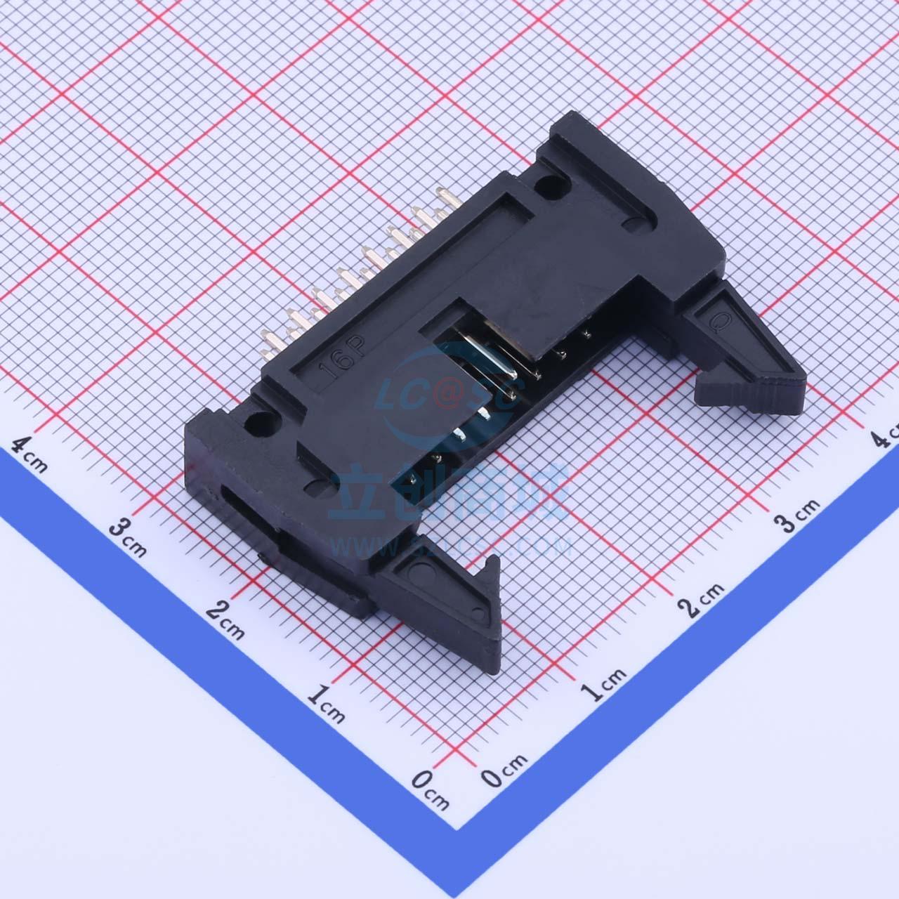 IDC连接器(牛角/简牛) X9555WV-2x08A-PTV01 直插,P=2.54mm XKB C