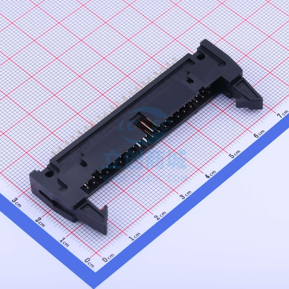 IDC连接器(牛角/简牛) X9555WV-2x20A-PTV01 直插,P=2.54mm XKB C