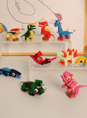 Bros Block国产积木恐龙世界小颗粒益智拼装儿童玩具男孩生日礼物