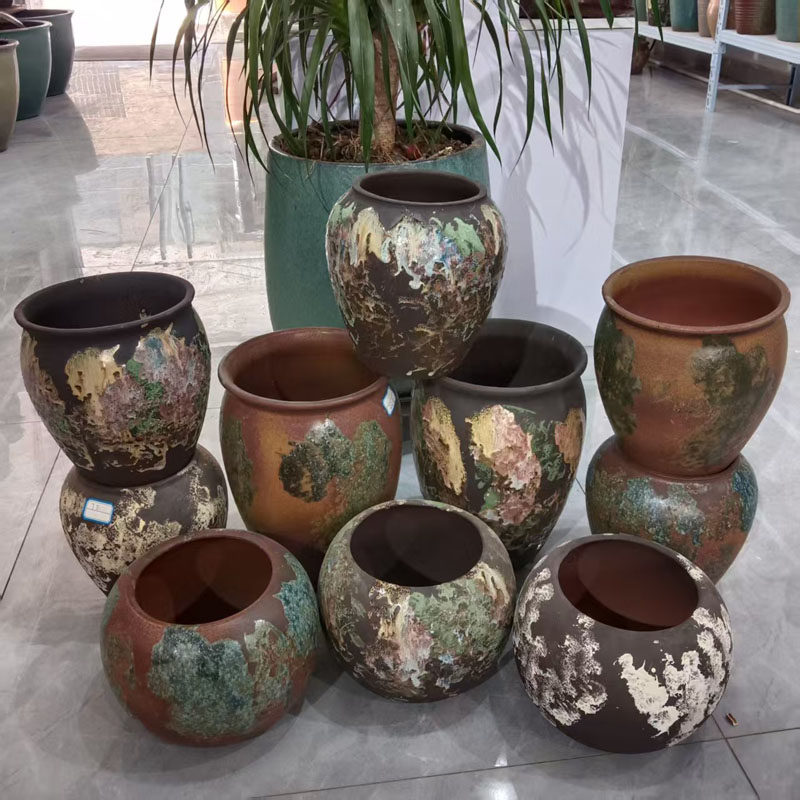 【62】手工涂鸦风多肉老桩透气粗陶绿植花卉复古创意擦漆风陶罐盆,鲜花速递/花卉仿真/绿植园艺,花盆,淘宝优惠券,粉丝福利购,淘宝优惠卷