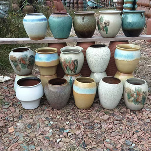 【023】复古创意多肉法师老桩大口径植物陶罐粗陶花盆