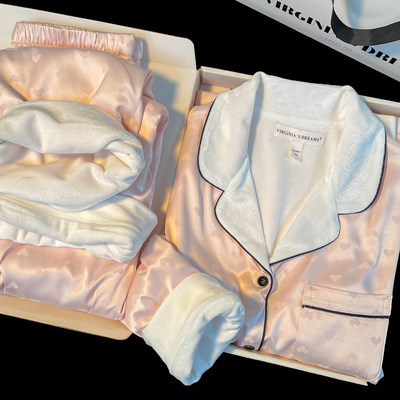 2025秋冬季加绒加厚睡衣