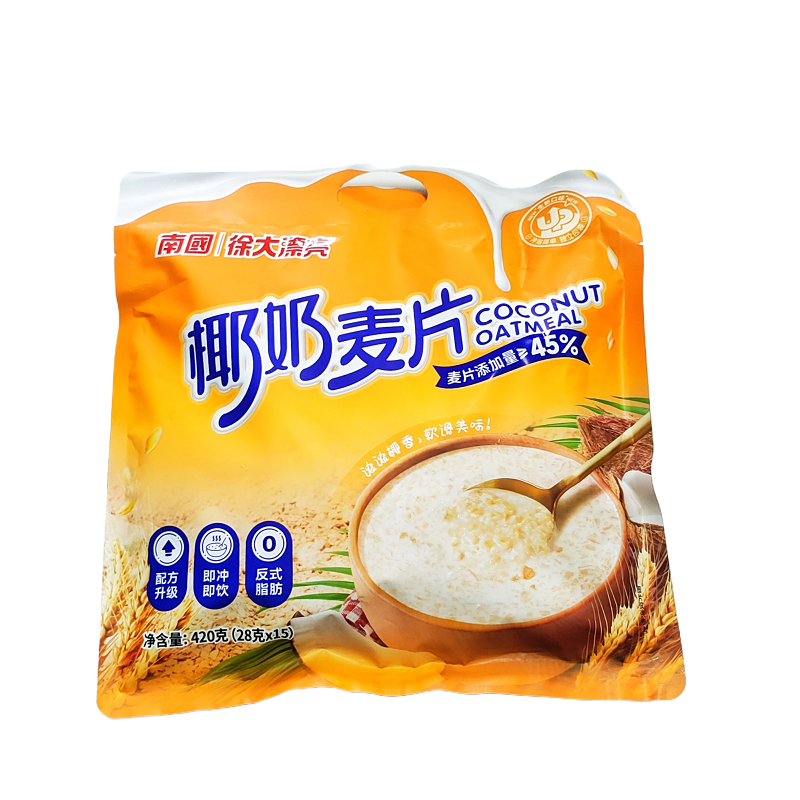 南国椰奶麦片420克早餐代餐椰香冲泡速溶即冲即饮海南特产食品
