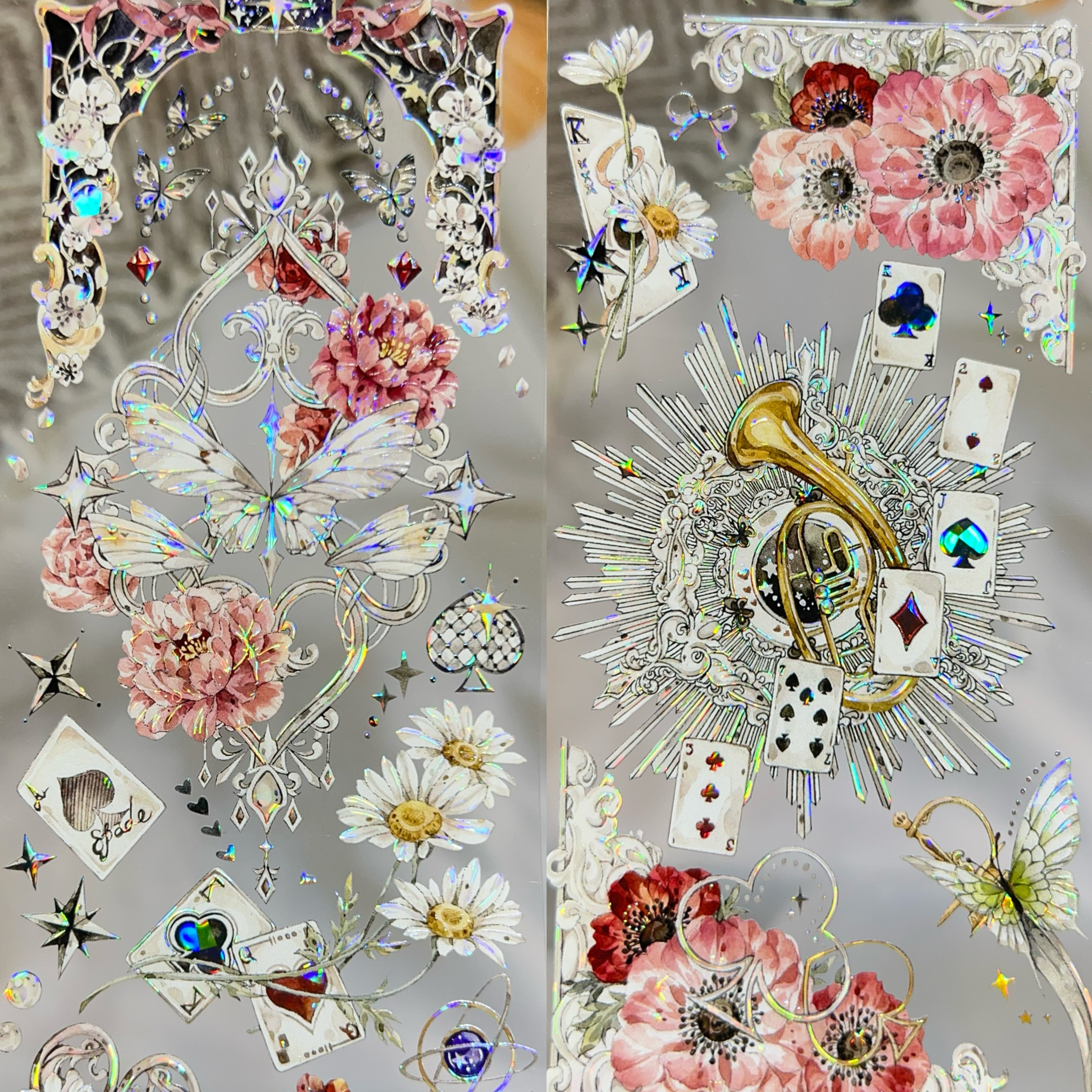 XXstudio分装手账胶带圣女祝祷词荒诞狂欢夜迷途落日曲流麻咕卡 - 实物图