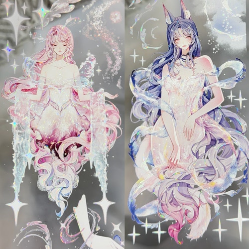魔法堂分装手账胶带流羽星璨迷幻电子人物女孩可爱风流麻咕卡背卡