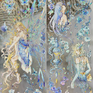 猫匠的野蔷薇分装手账胶带第七日第七夜人物女流麻咕卡手账拼贴