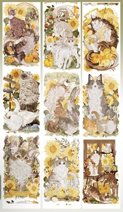 巫女分装手账胶带模切晴野闲踪秘境邀约甜屿萌踪猫咪系列流麻咕卡