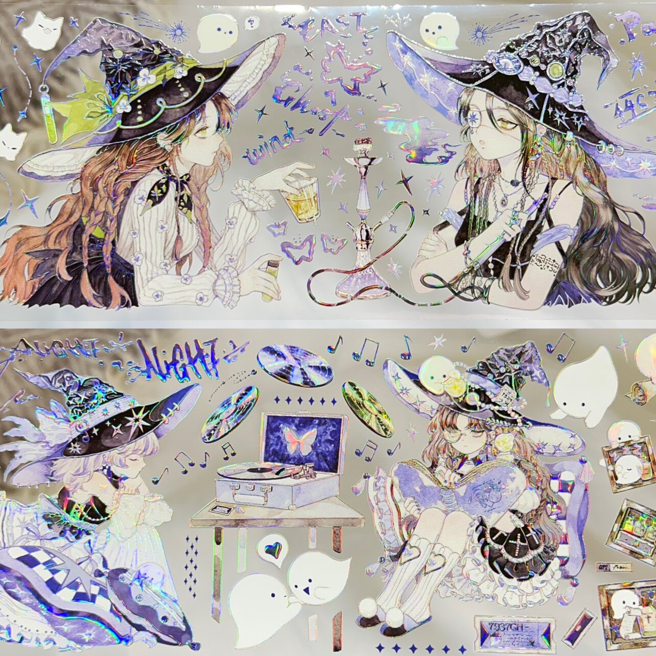 RECO分装胶带星旅虹光虫洞雨绘小魔女系列手账素材流麻咕卡