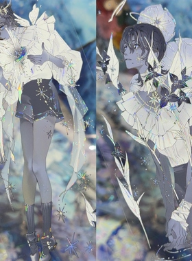 叉叉斯丢丢分装手账胶带雪夜来信人物男流麻咕卡背卡贝壳光