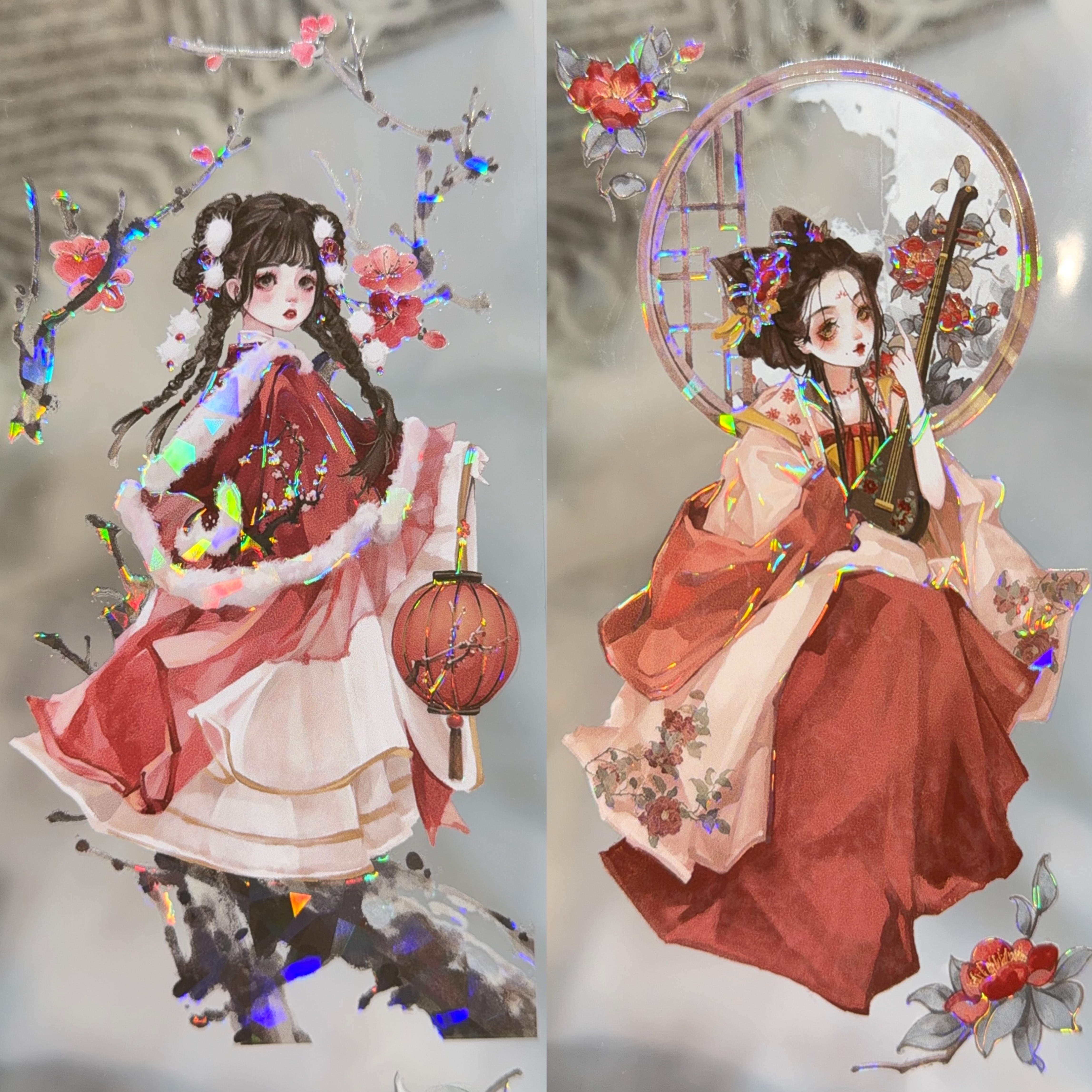 胶带古风人物小姐姐素材咕卡
