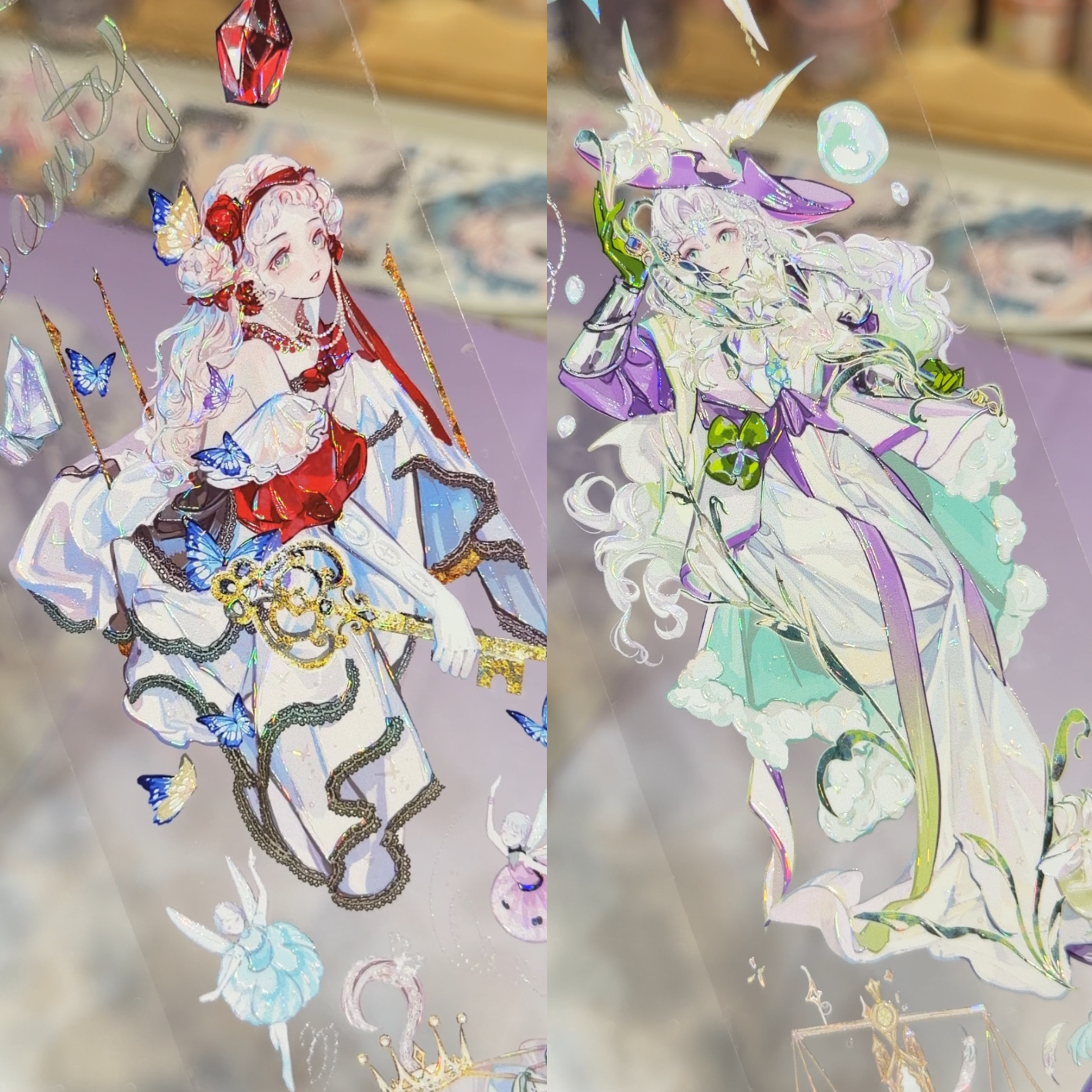 百岚分装手账胶带奇幻物语蜂鸟人物女孩可爱系流麻咕卡手机背卡