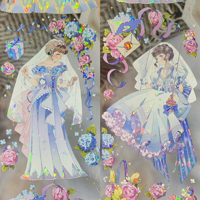 独闲分装胶带恋与曼纱MYTHOLOGY人物女流麻咕卡手账拼贴