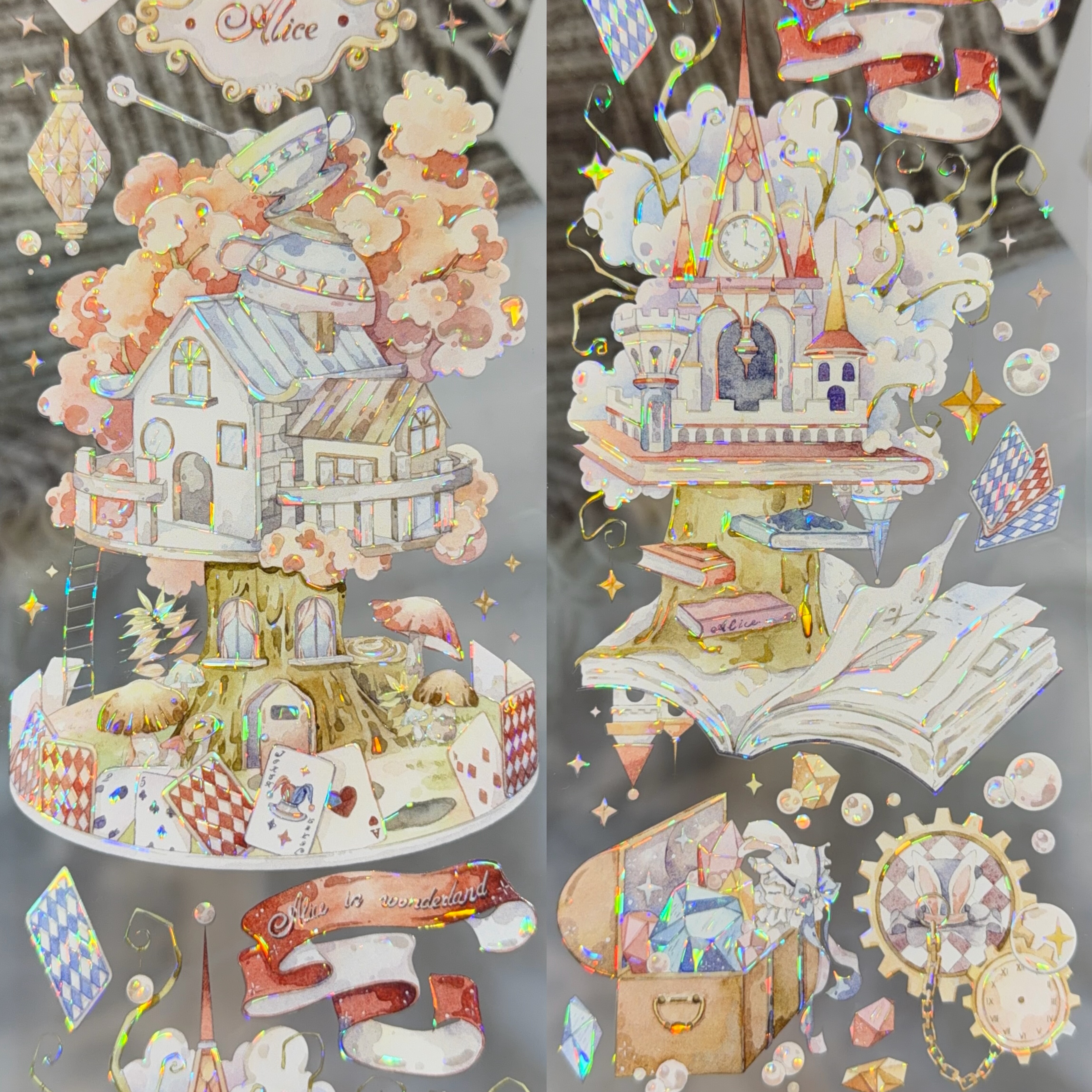 Belongtoyou分装手账胶带爱丽丝城堡雪堡诞日城堡系列流麻咕卡