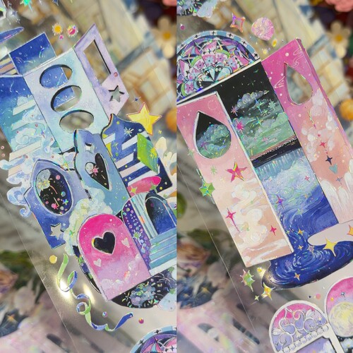 Belongtoyou分装手账胶带梦邮集青葱岁月造景背景校园流麻背卡